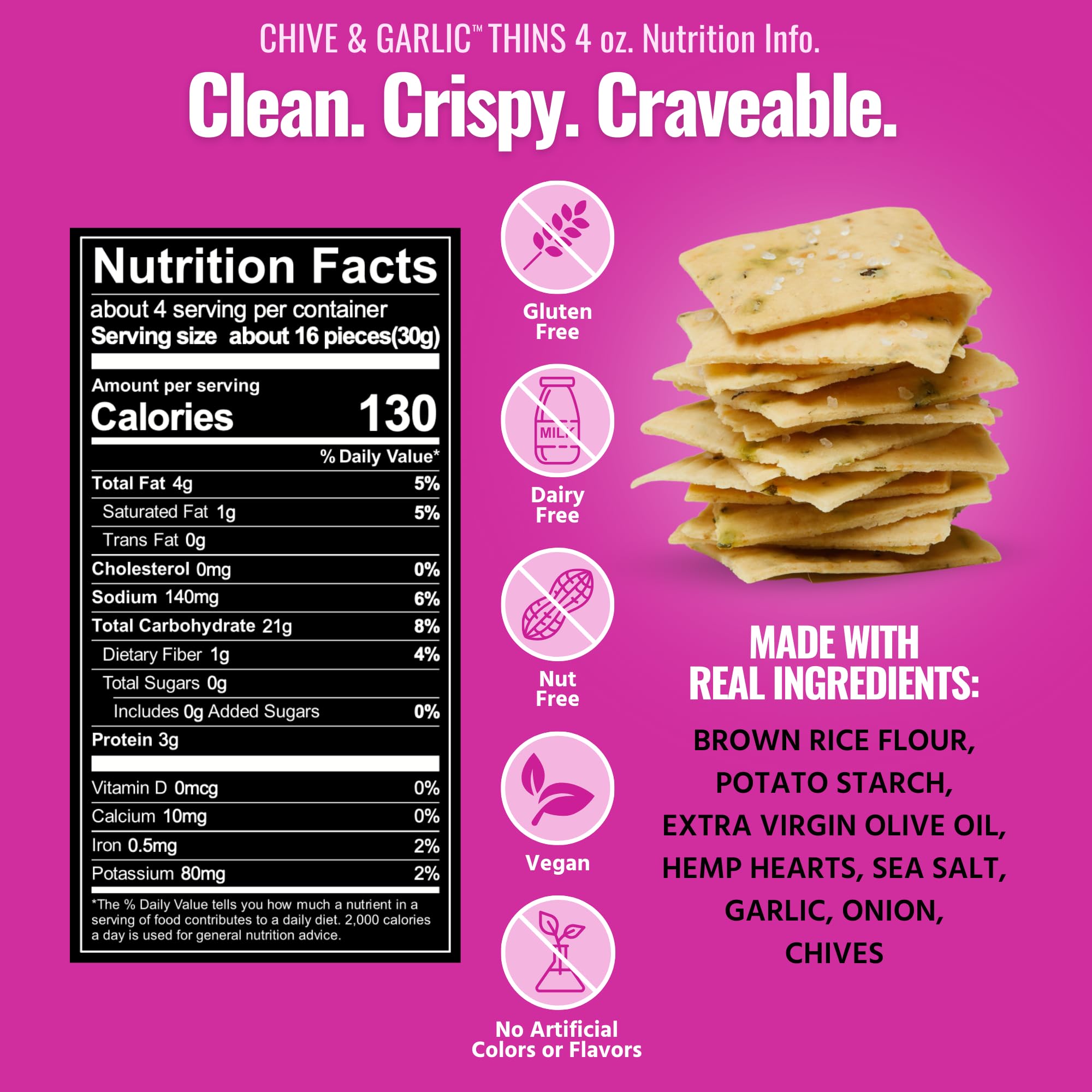 Every Body Eat Snack Cracker Thins, seed-oil-free, shows your allergen-safe choice.