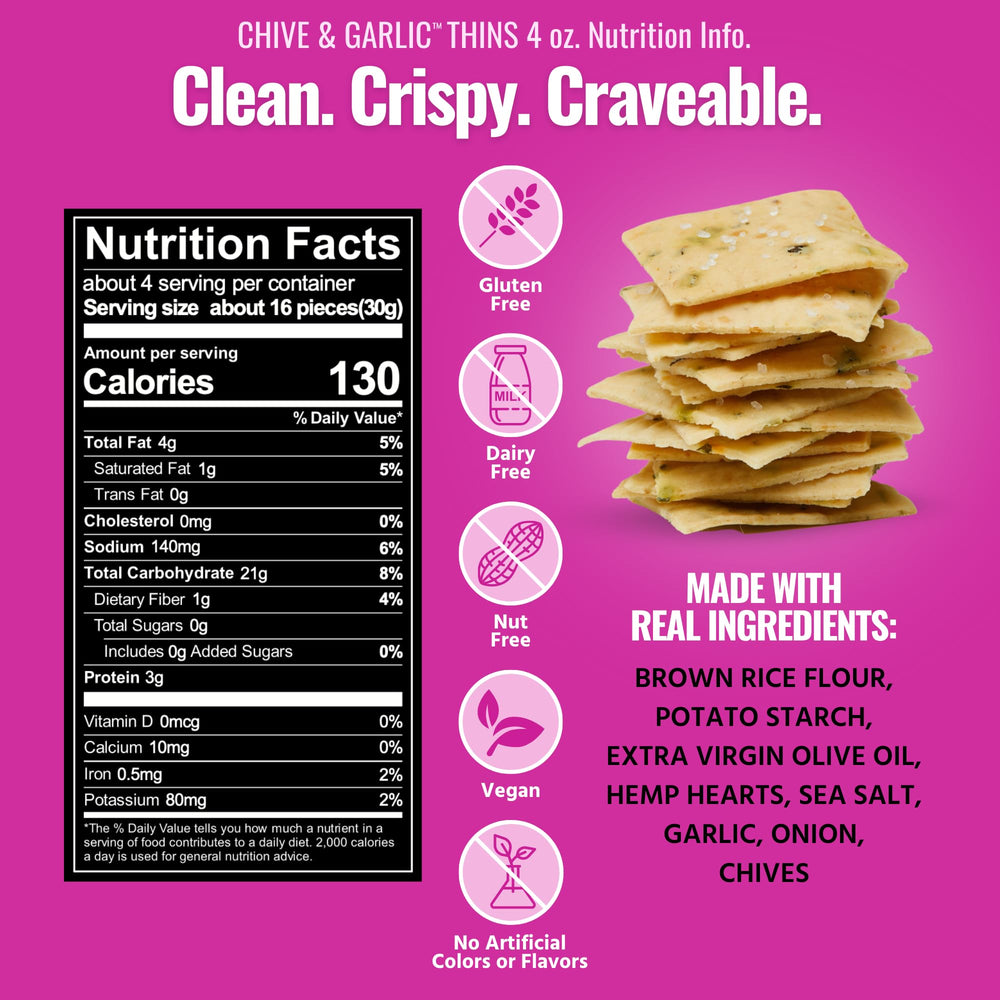 Every Body Eat Snack Cracker Thins, seed-oil-free, shows your allergen-safe choice.