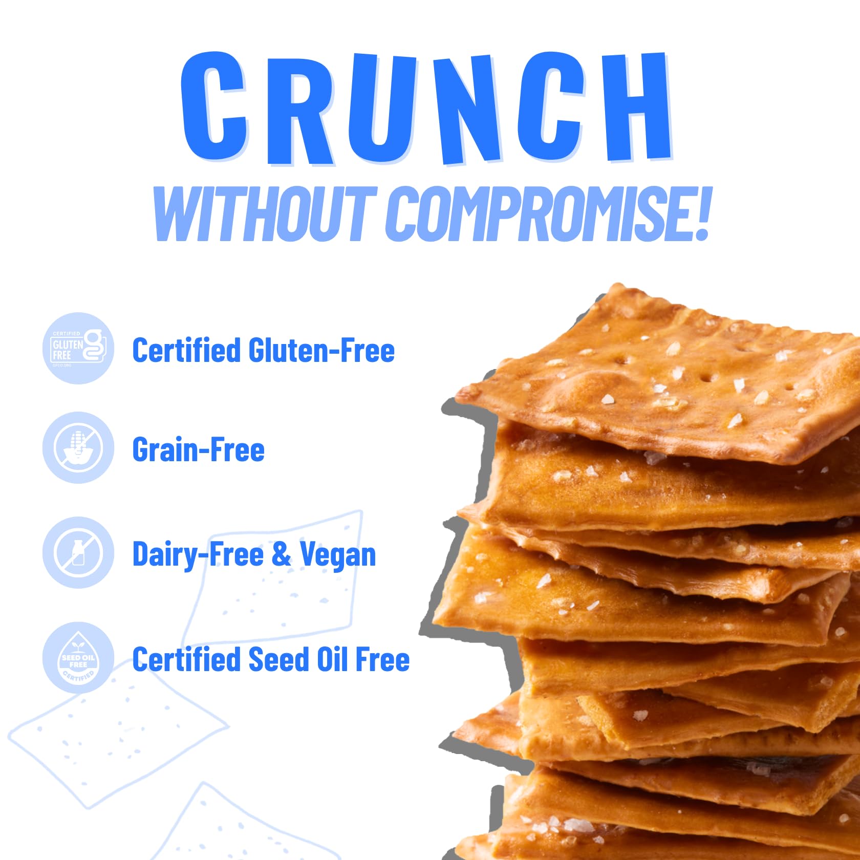 Every Body Eat Snack Pretzel Thins seed-oil-free label signals clean snacking.