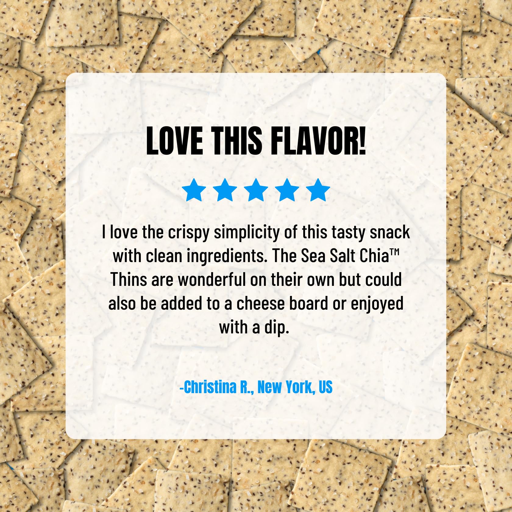 Every Body Eat crackers labeled gluten-free and vegan.