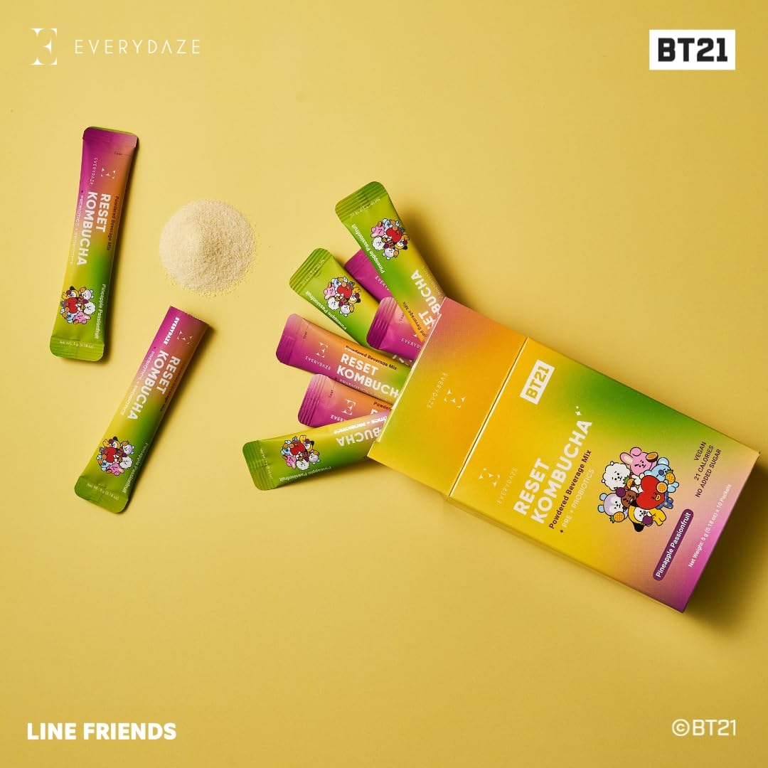 Everydaze BT21 Reset packaging front view highlights vegan and gluten-free benefits