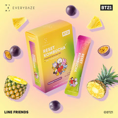 Everydaze BT21 Reset prebiotic probiotic packets support gut-friendly sipping on the go