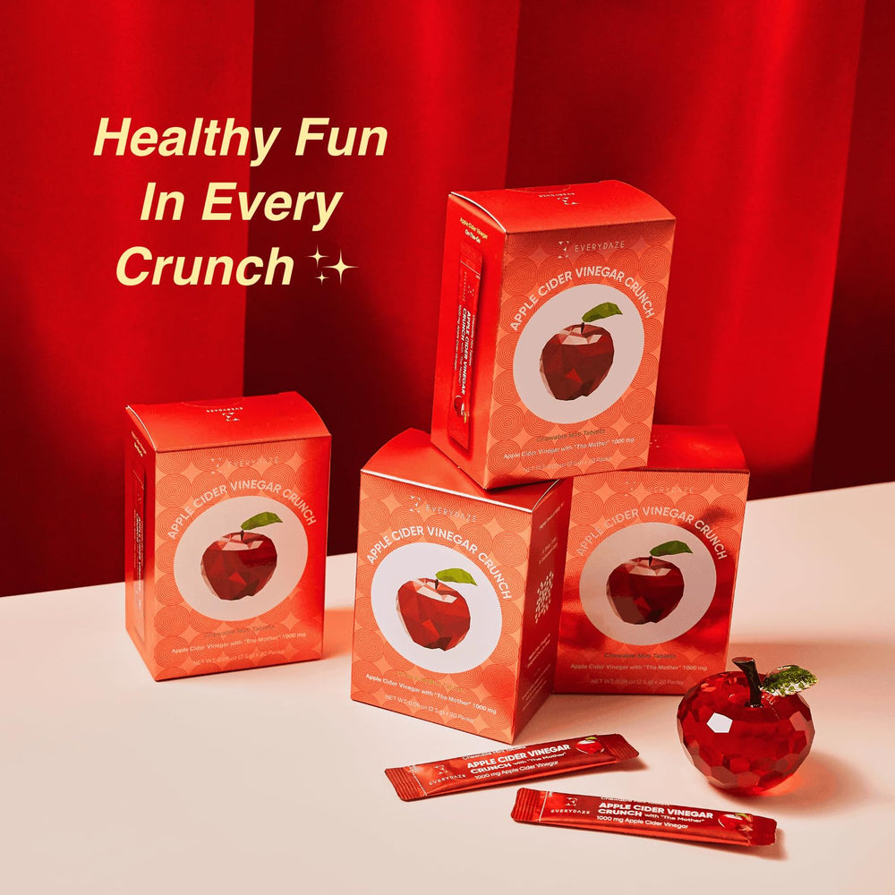 EVERYDAZE vegan gluten-free label on crunchy ACV sticks.