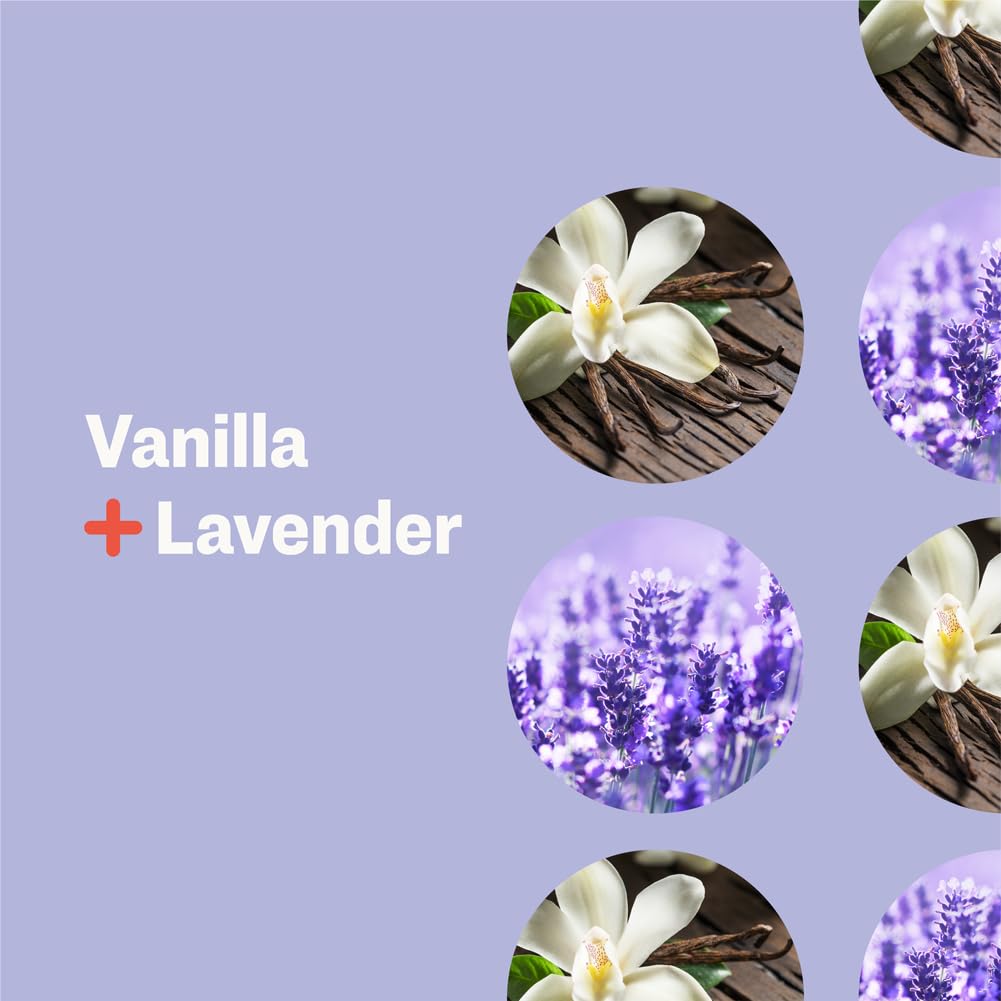 Creamy texture swatch of Everyone Lotion Vanilla Lavender on skin.