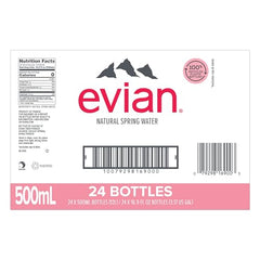 evian bottle 500ml front view showcasing portable hydration