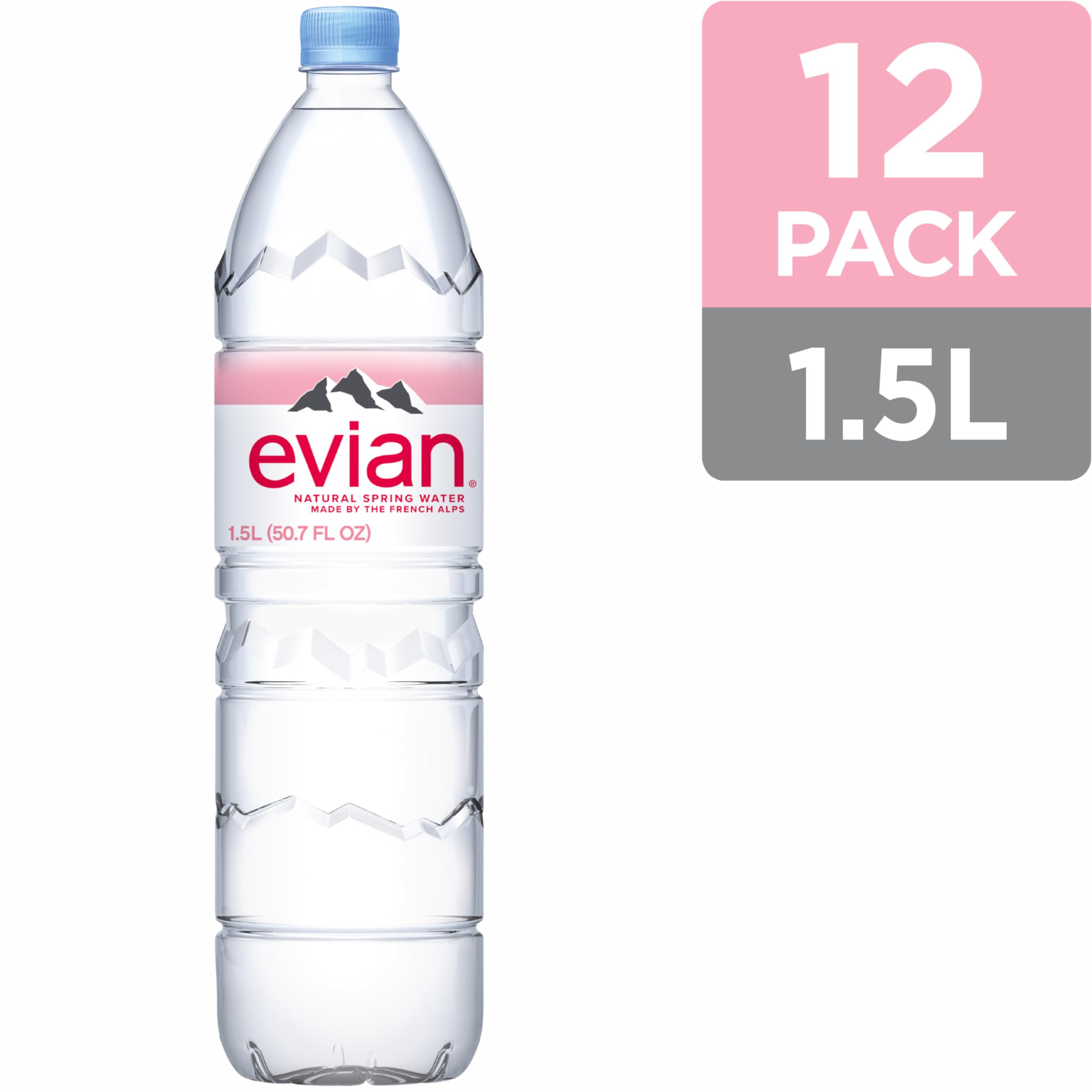 evian bottle chilling in the fridge for quick cool refreshment