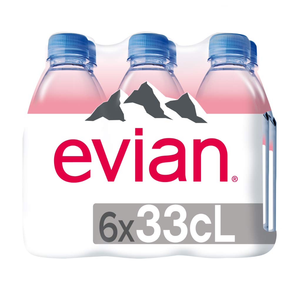 evian bottle shown in the fridge for easy access during workouts or travel