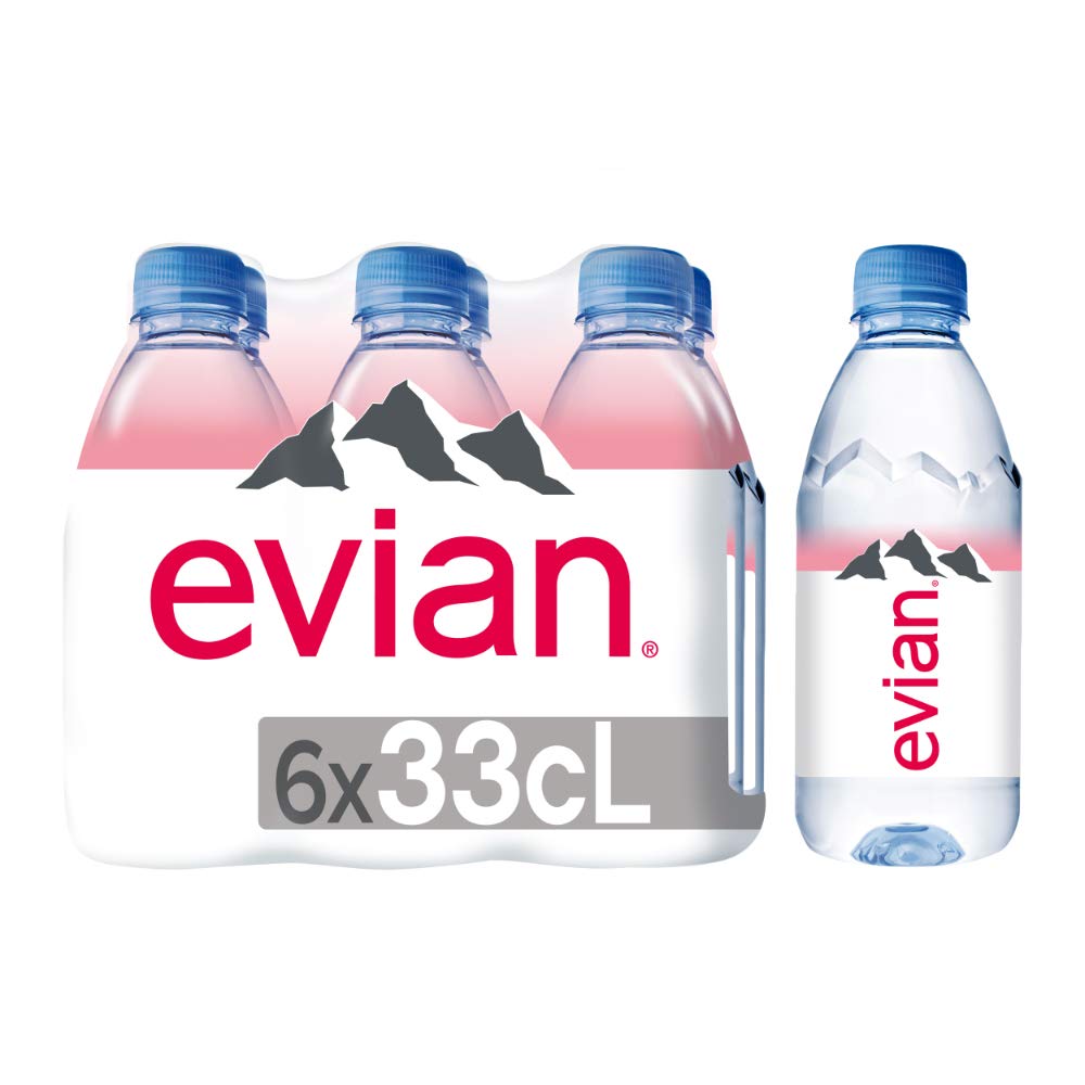evian mini bottles 11-16oz in a 24-pack, ideal for on-the-go hydration
