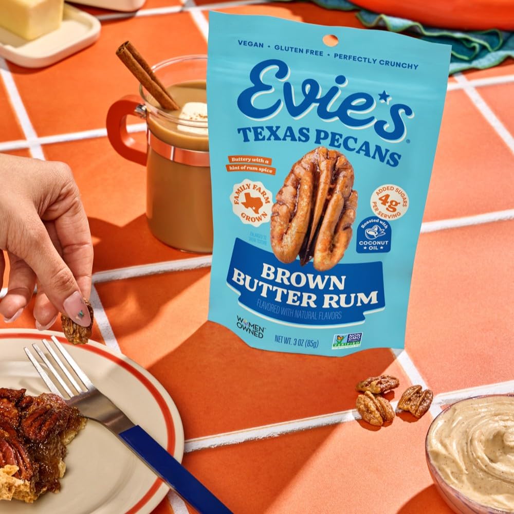 Evie's Pecans farm-to-table style label authentic taste.
