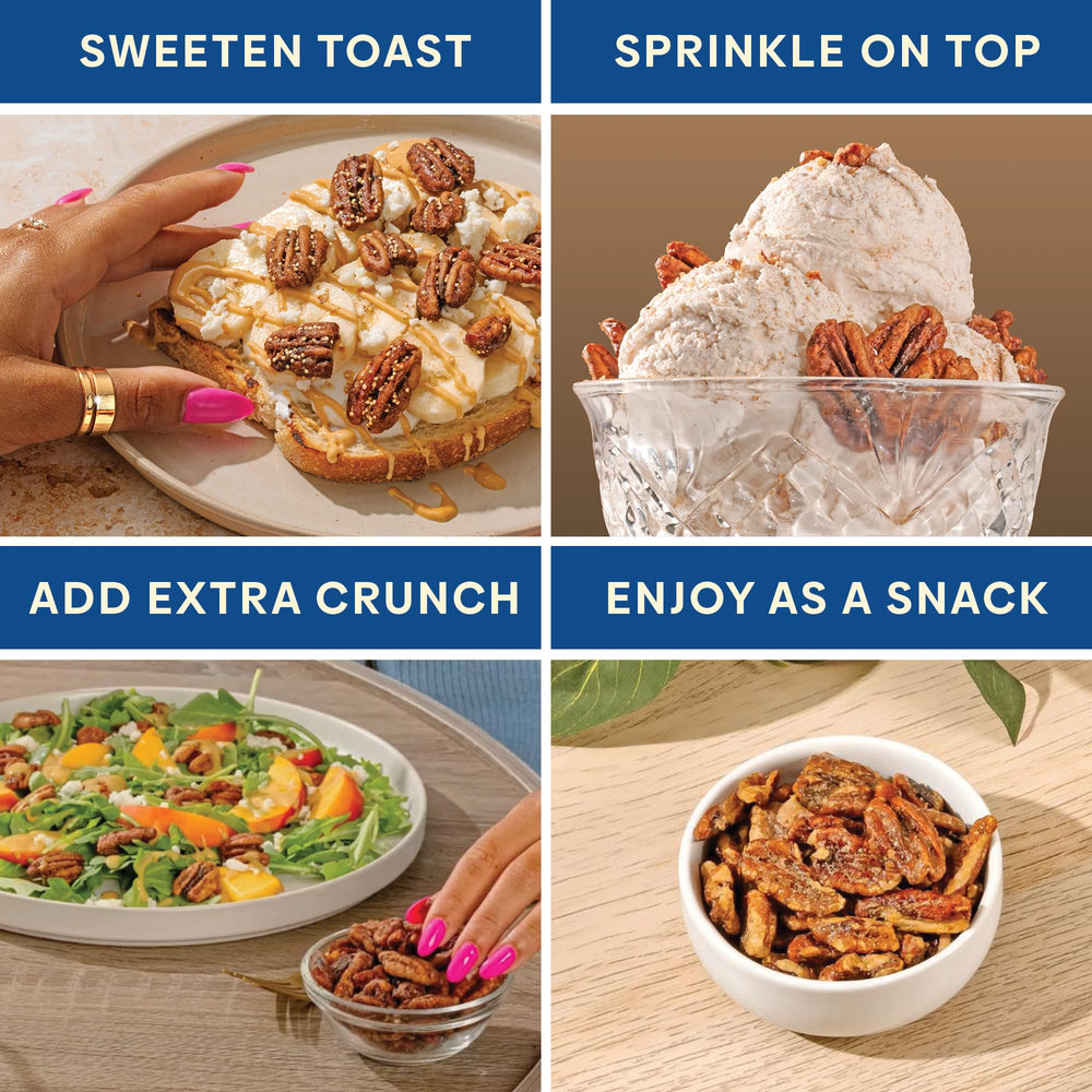 Evie's Pecans in a lunchbox, portable energy boost.