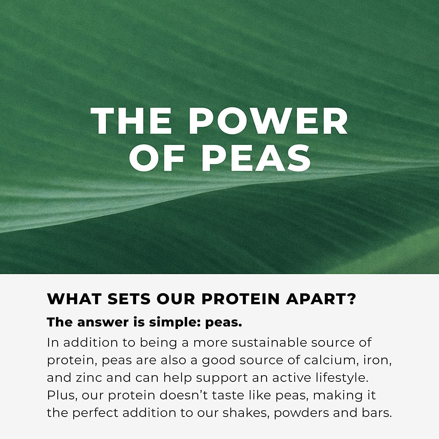 Evolve Protein Powder Classic Chocolate nutrition panel highlights low fat and fiber-rich formula.