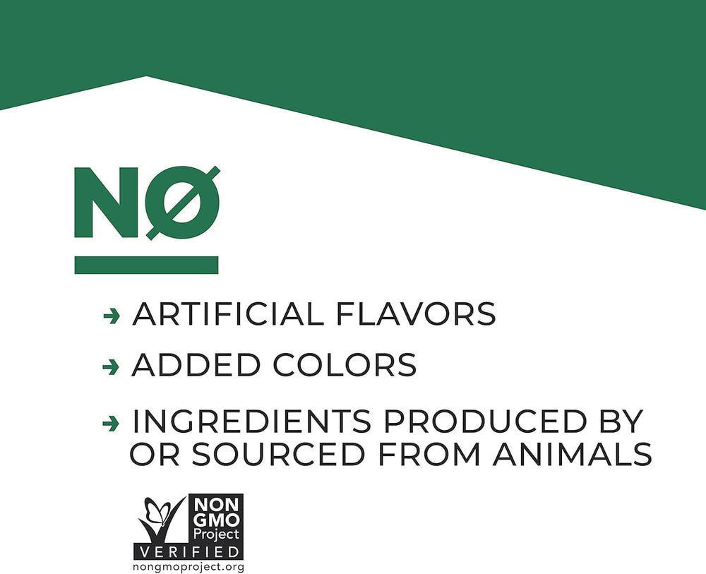 Evolve Protein Powder Classic Chocolate pea protein source underlines non-GMO and sustainable farming.
