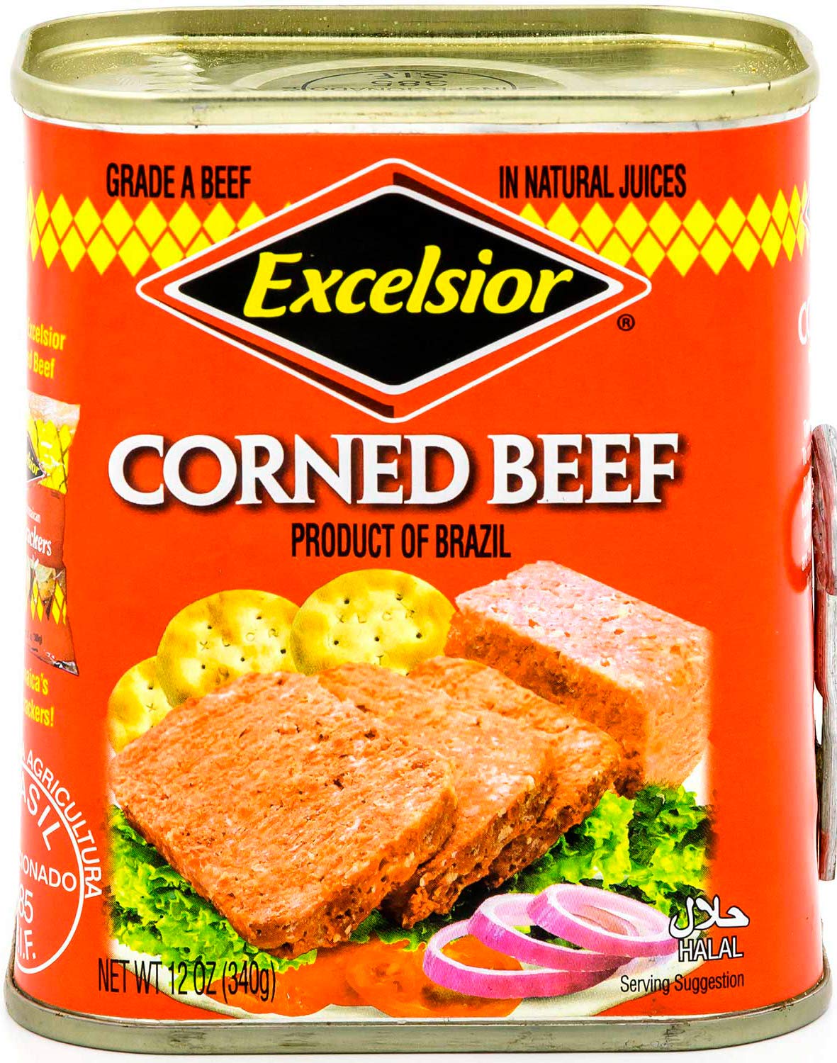 EXCELSIOR corned beef in natural juices in a bowl, ready to heat and enjoy.