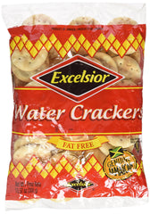 Excelsior Water Crackers packaging variation, ideal for sharing at parties.