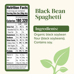 EXPLORE CUISINE Cooked Black Bean Spaghetti plated with sauce, quick dinner option