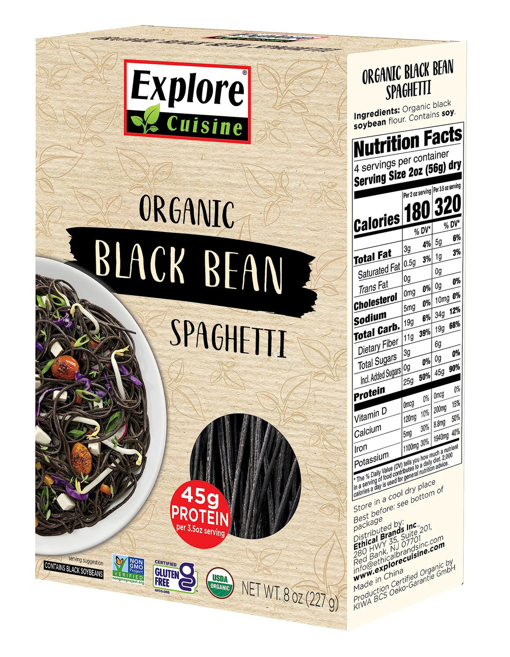 EXPLORE CUISINE Black Bean Spaghetti pack highlights high-protein, gluten-free pasta