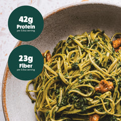 Boiling pot with Explore Cuisine Edamame Spaghetti for a quick gluten-free meal