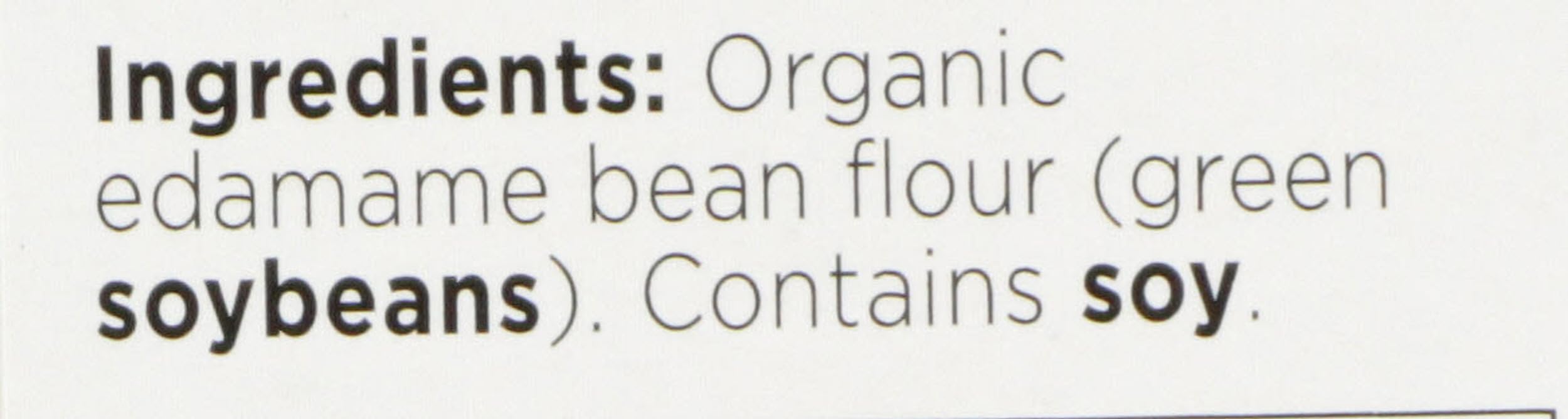EXPLORE CUISINE Edamame Spaghetti ingredients graphic — organic and non-GMO.