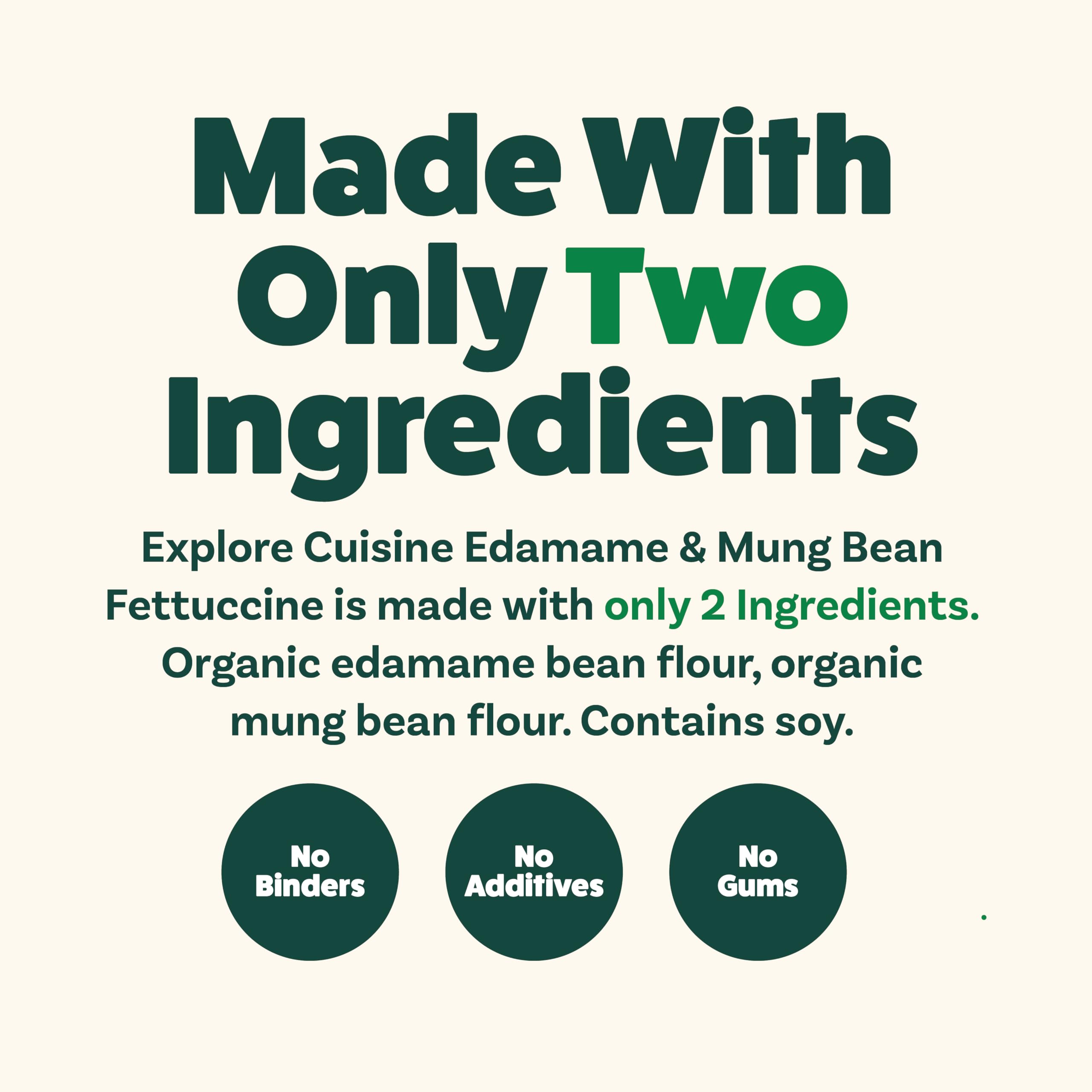 Explore Cuisine ingredients lineup: edamame and mung beans blend.
