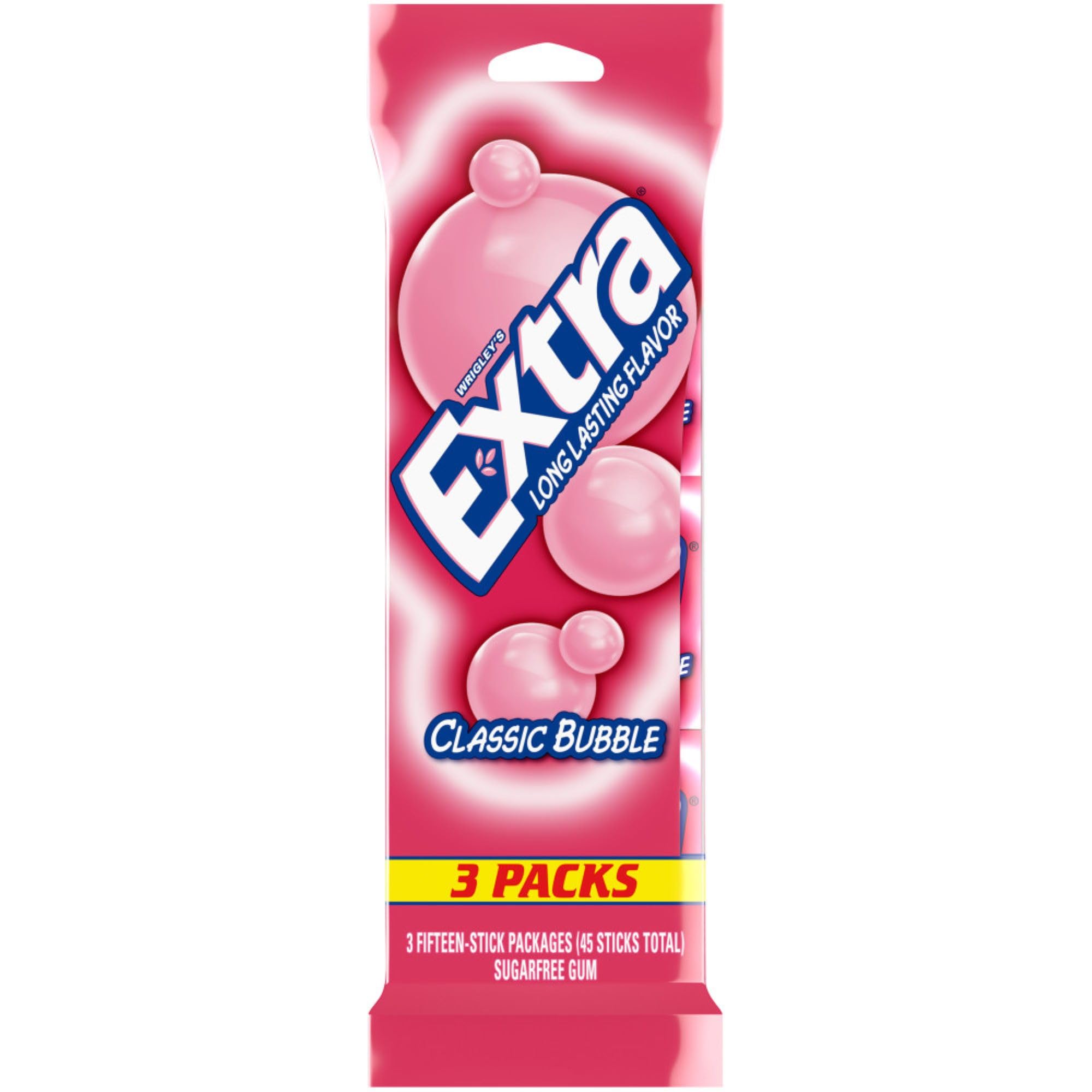 EXTRA Classic Bubble sugar-free gum pack-3 image for sharing moments.