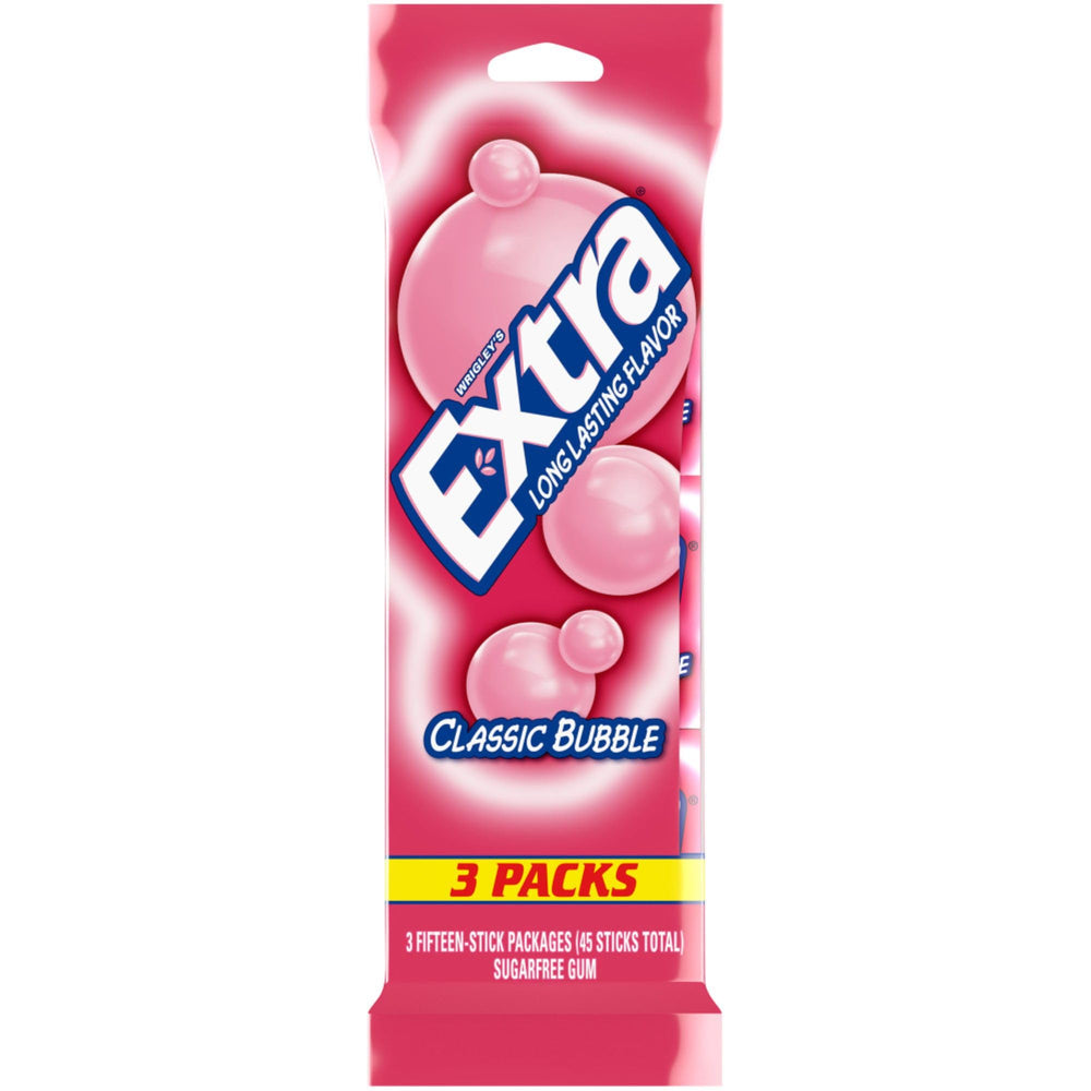 EXTRA Classic Bubble sugar-free gum pack-3 image for sharing moments.