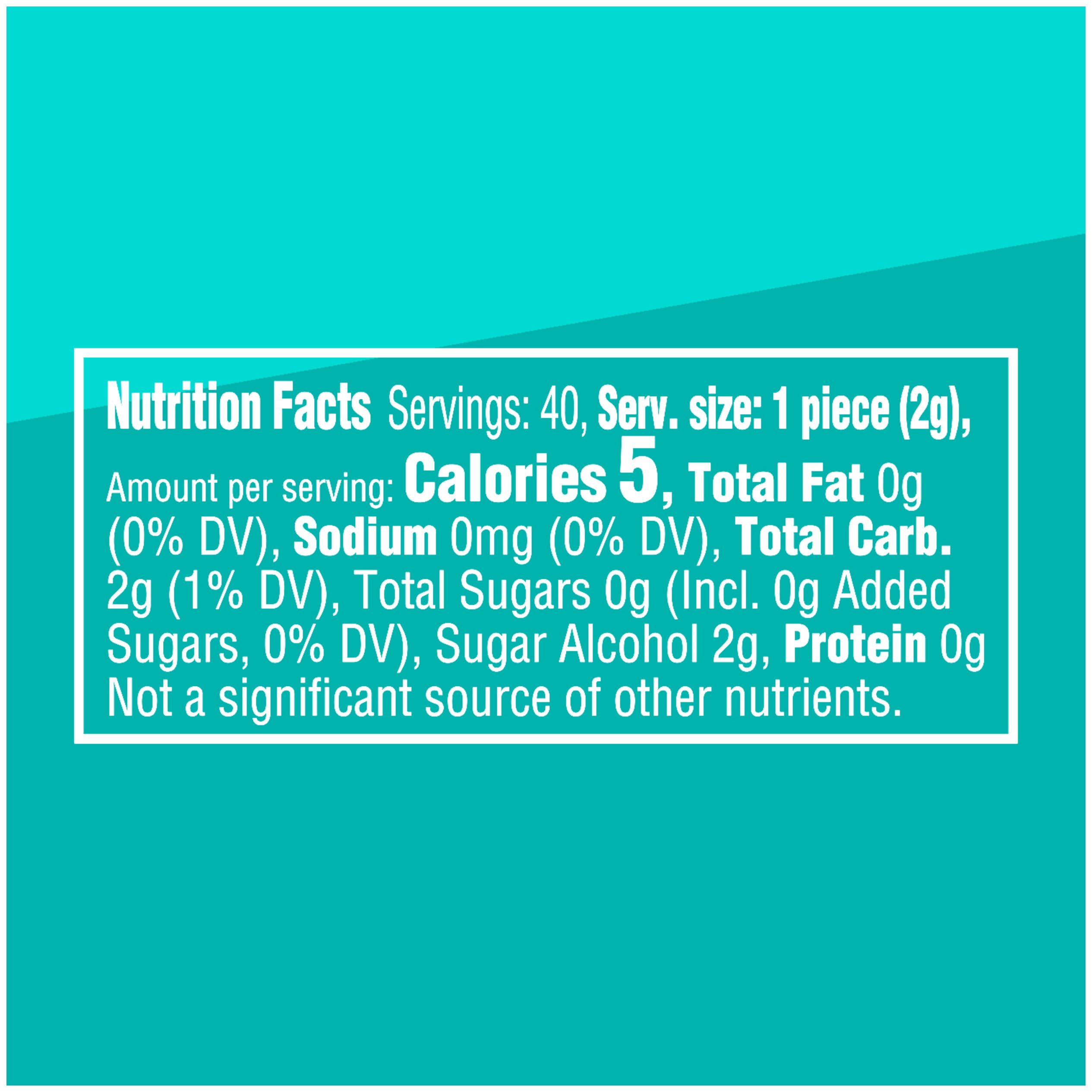 Extra Gum Refreshers Polar Ice chewy center provides lasting minty freshness after lunch.