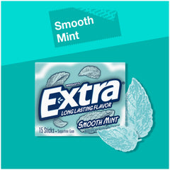 Extra Gum Smooth Mint ten-pack display highlighting portable mint flavor