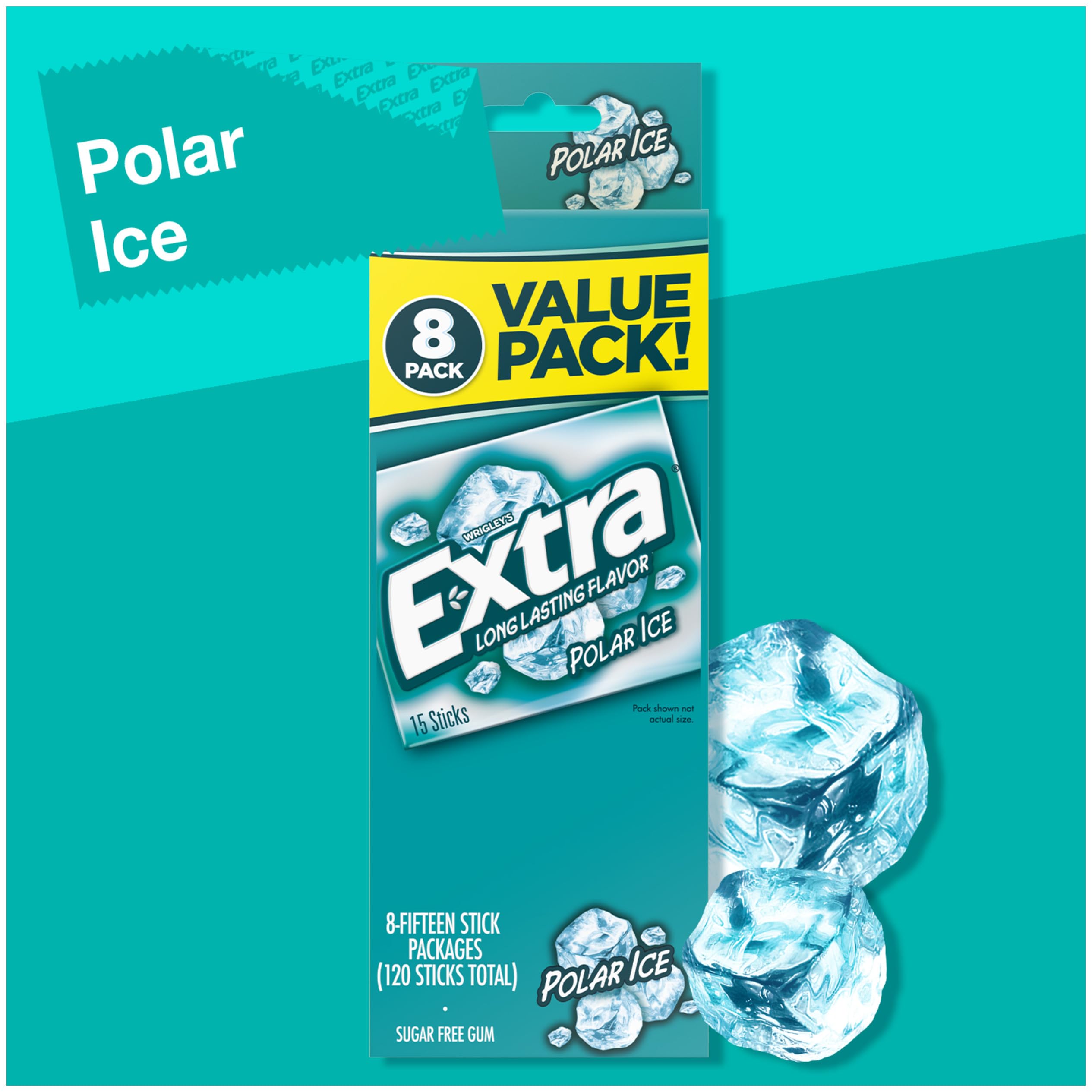 Extra Polar Ice sugar-free mint gum preserves breath confidence.