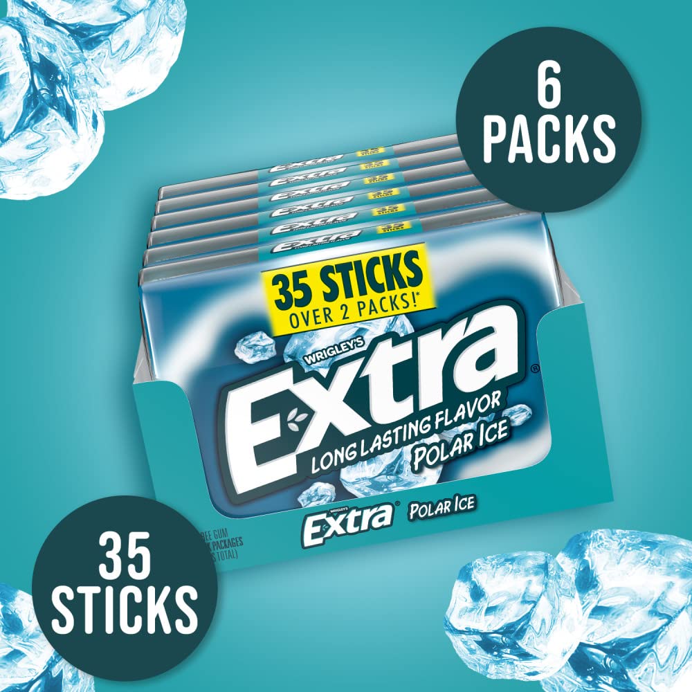 EXTRA Polar Ice gum in flip-top container for easy carry