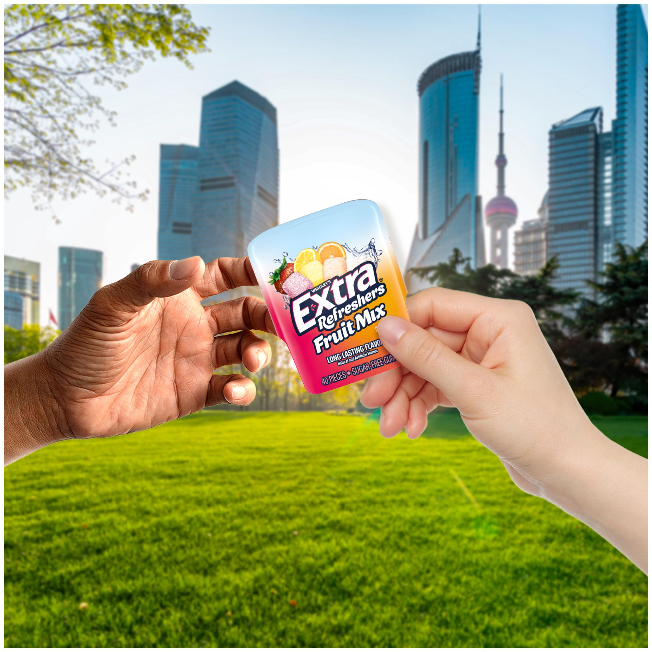Extra Refreshers resealable bottle for easy, on-the-go freshness