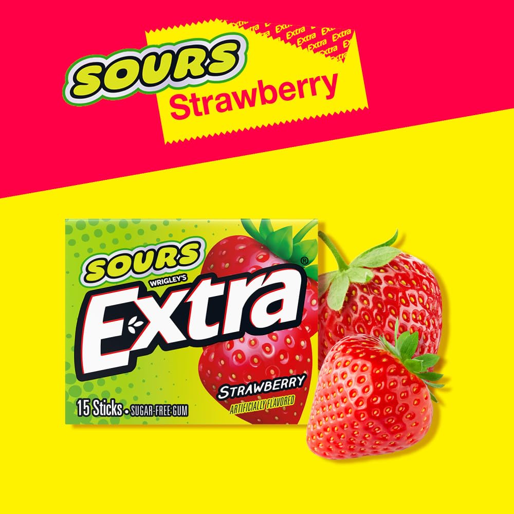 Extra Sours Strawberry pack tucked in bag for commuting.