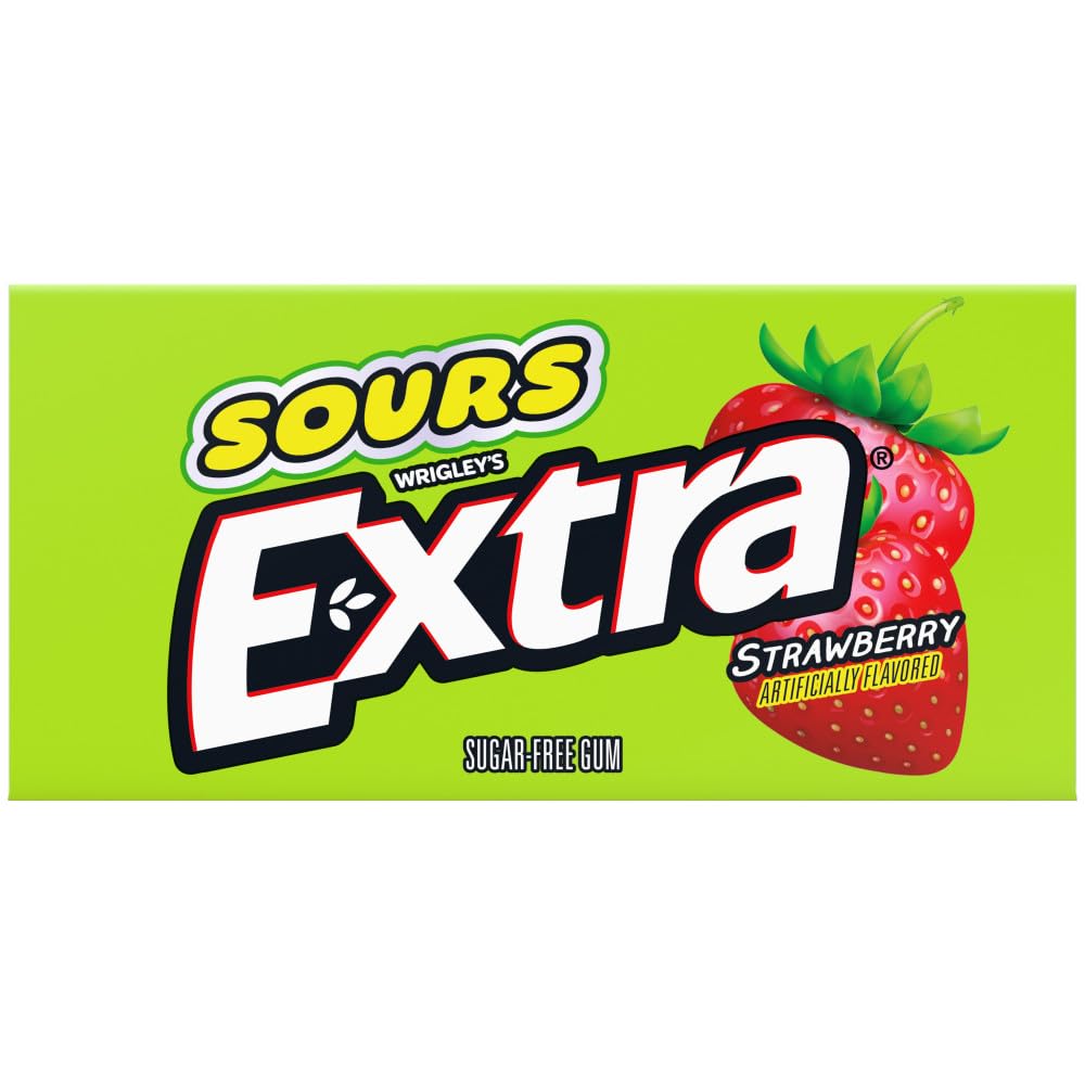 Extra Sours Sugar-free label emphasized, a lighter guilt-free choice.