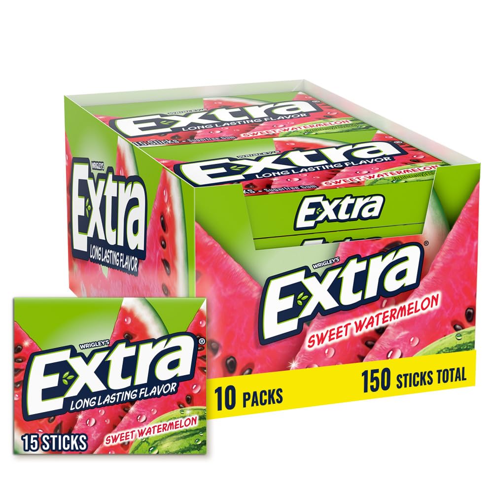 EXTRA Sugar Free Watermelon gum bulk packaging for sharing and freshness.