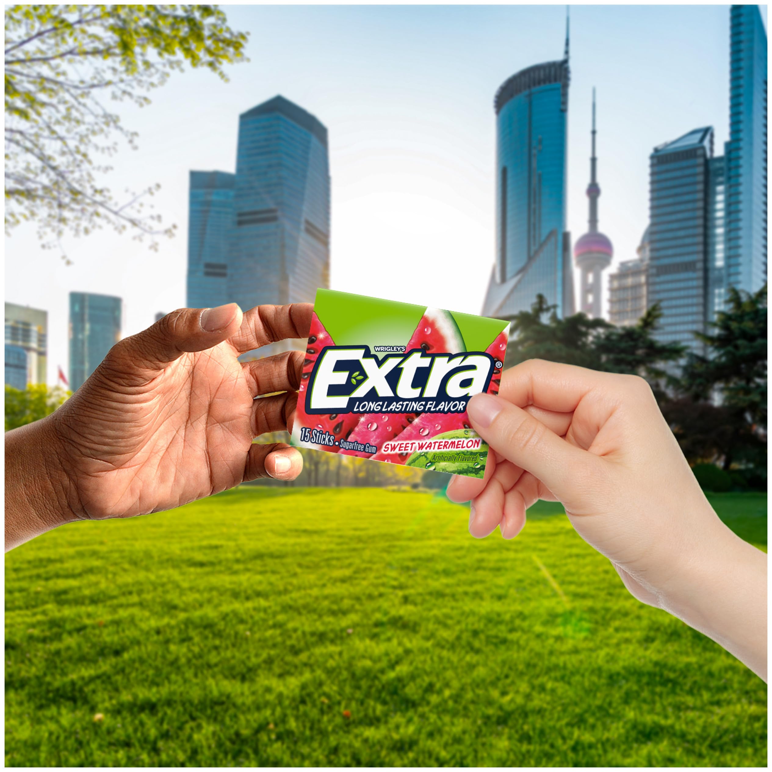 Individually wrapped EXTRA gum sticks boost on-the-go freshness.