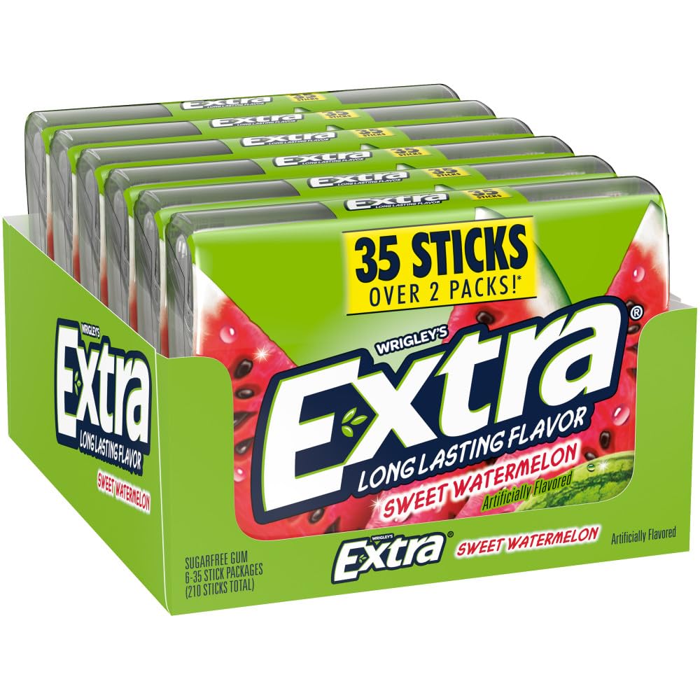 EXTRA Sweet Watermelon gum mega pack front view for bulk convenience