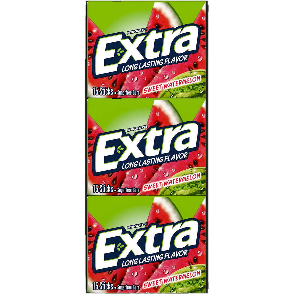 Extra Sweet Watermelon Gum for on-the-go refreshment and sharing