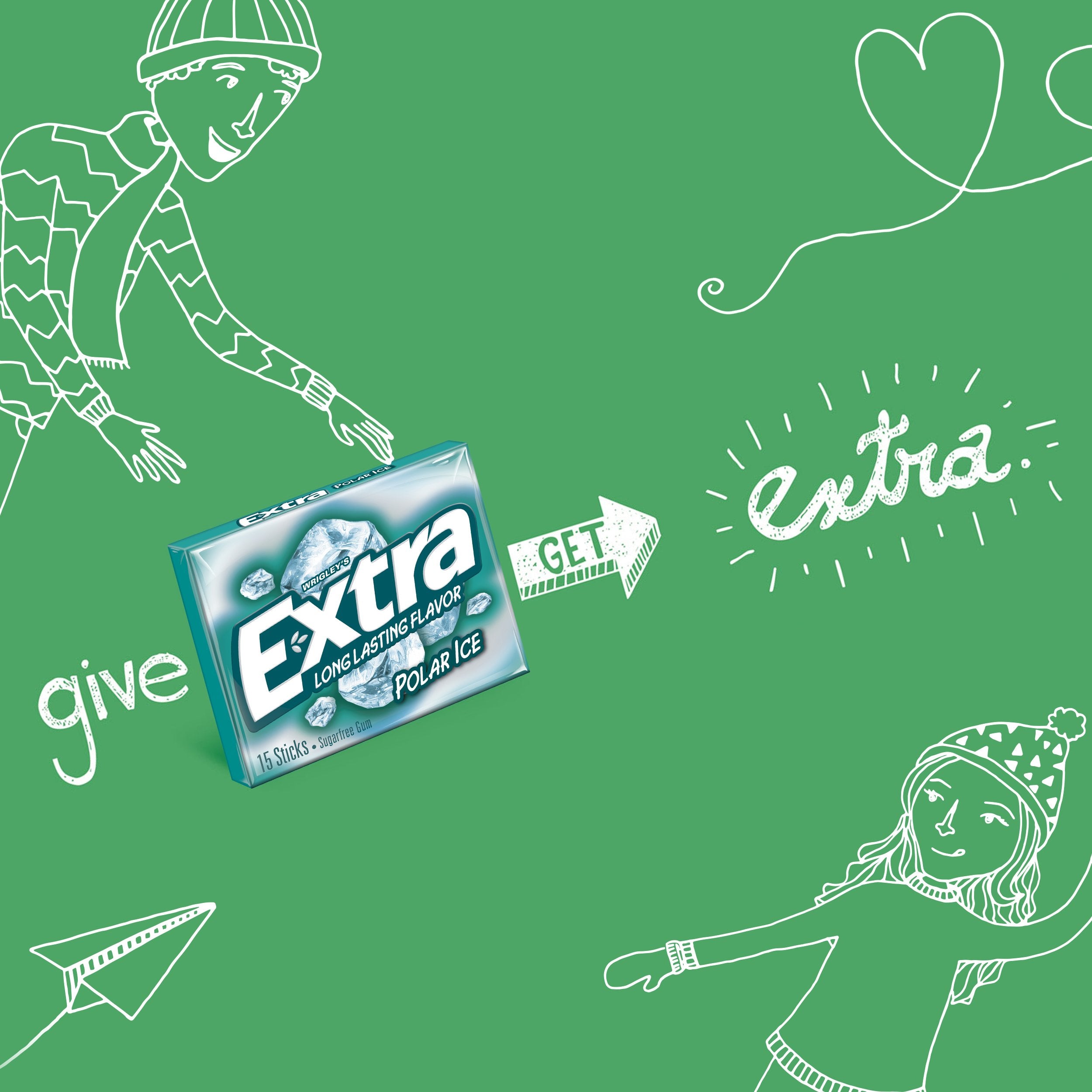 Travel-friendly EXTRA gum case ready for journeys.