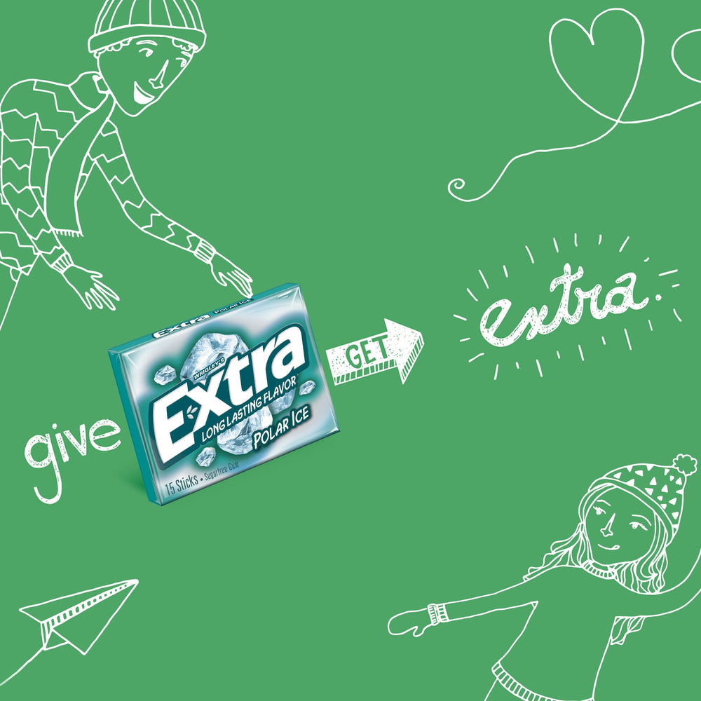 Travel-friendly EXTRA gum case ready for journeys.