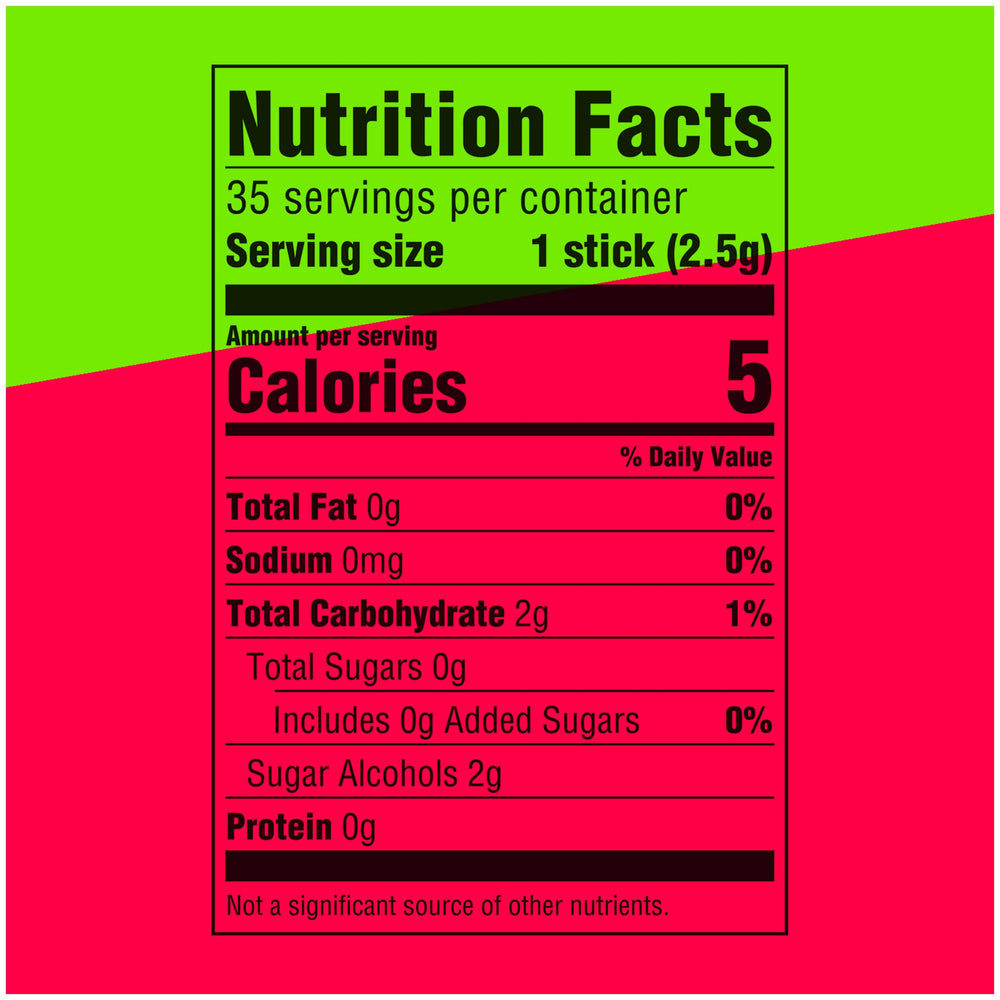 EXTRA Watermelon gum wrapped sticks close-up showing freshness and portability