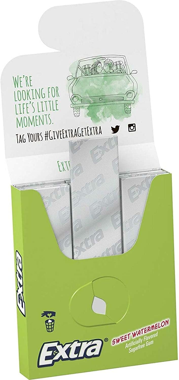 Extra Watermelon Sugar-Free Gum on display ready for quick purchases