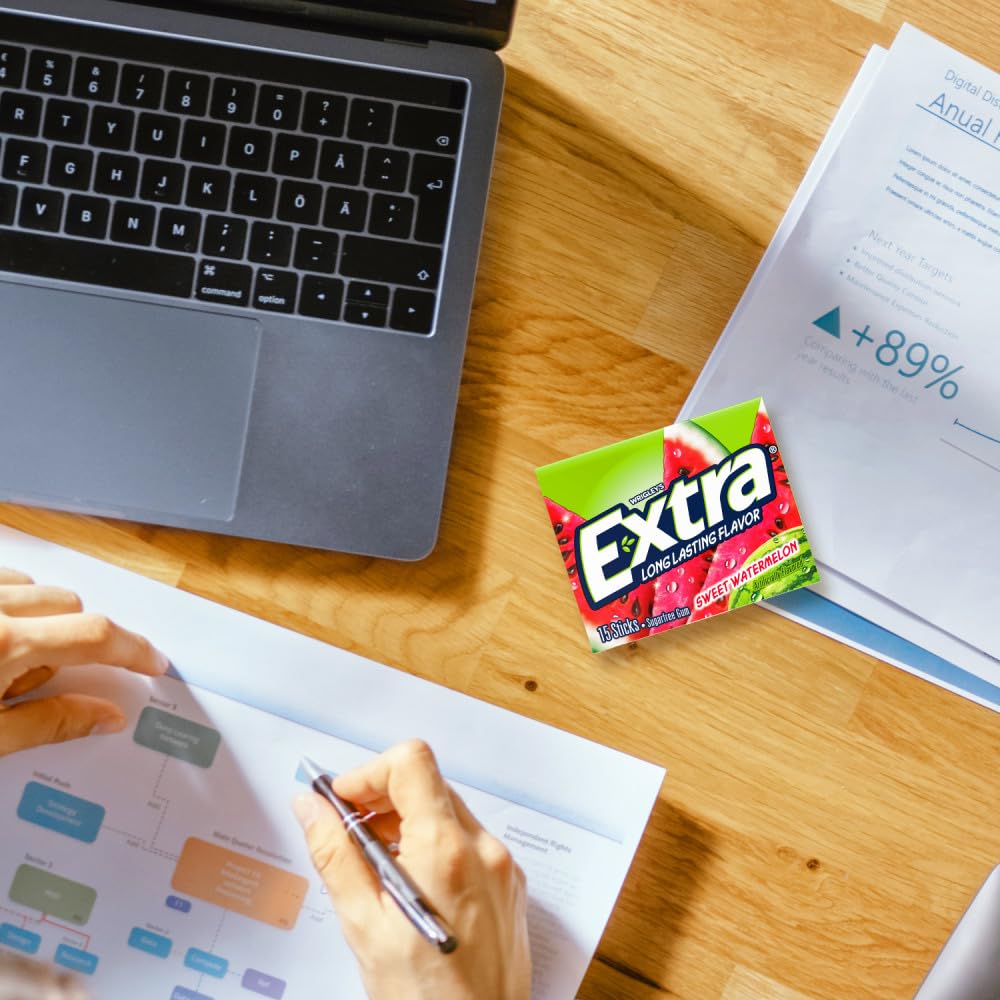 Extra Watermelon Sugar-Free Gum refreshing finish after meals.