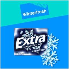 Extra Winterfresh individually wrapped gum for easy sharing and hygiene
