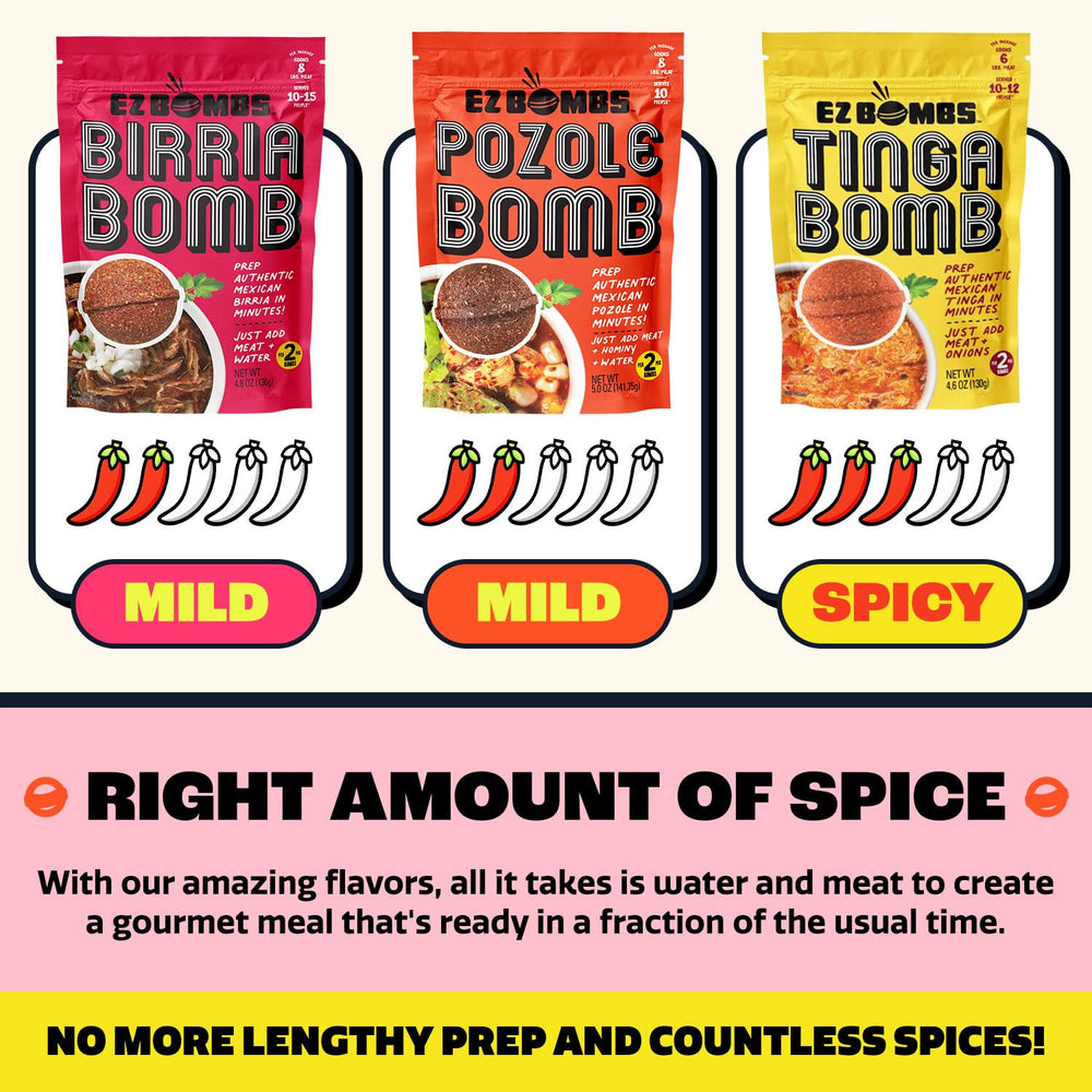 EZ Bombs birria bomb simmer adds depth to stews.