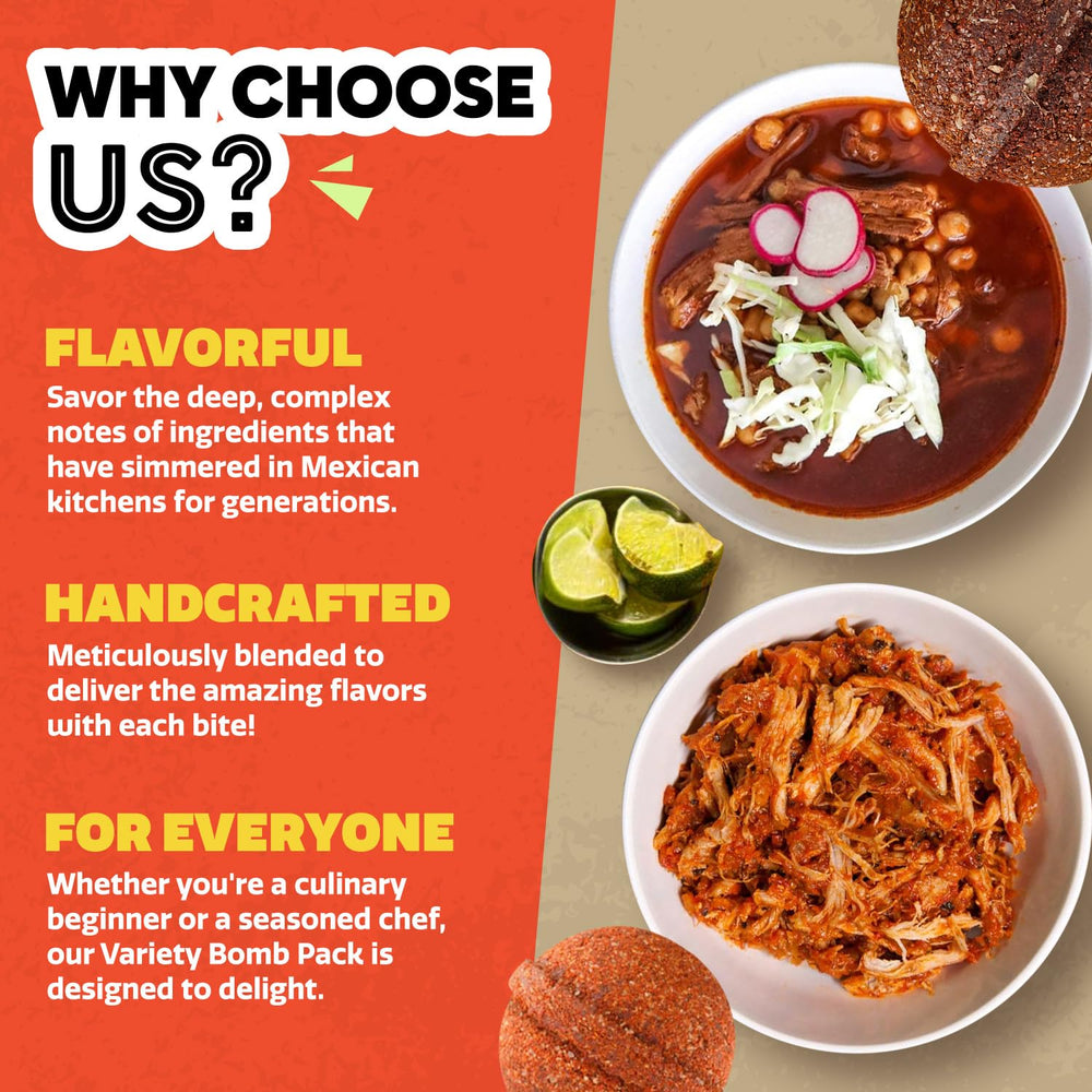 EZ Bombs real-chiles-ingredients highlight bold aroma and color.