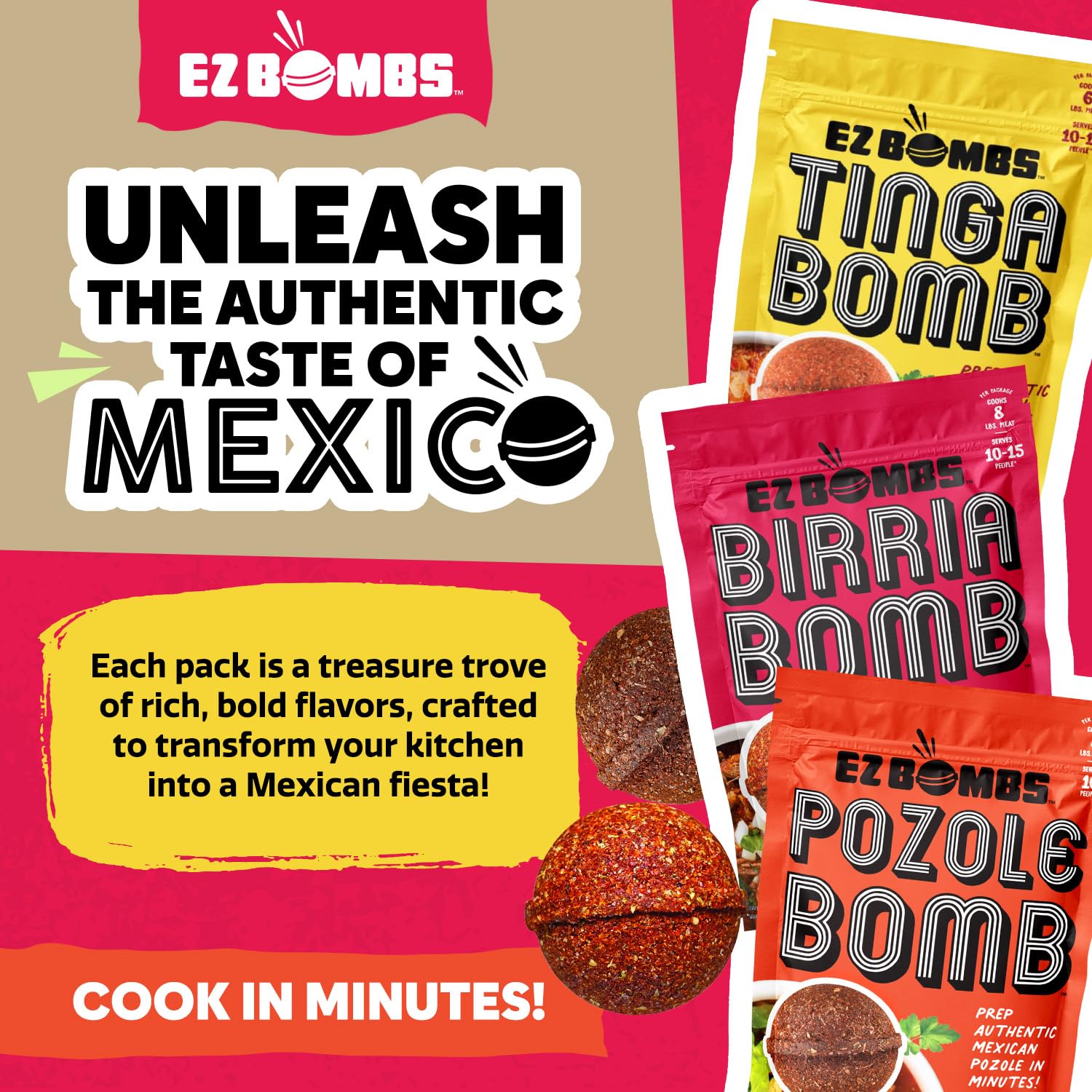 EZ Bombs pozole bomb delivers hearty, comforting soup base and depth.