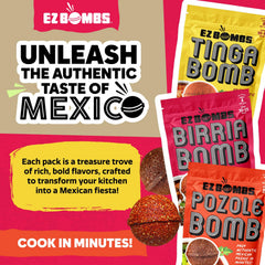 EZ Bombs pozole bomb delivers hearty, comforting soup base and depth.