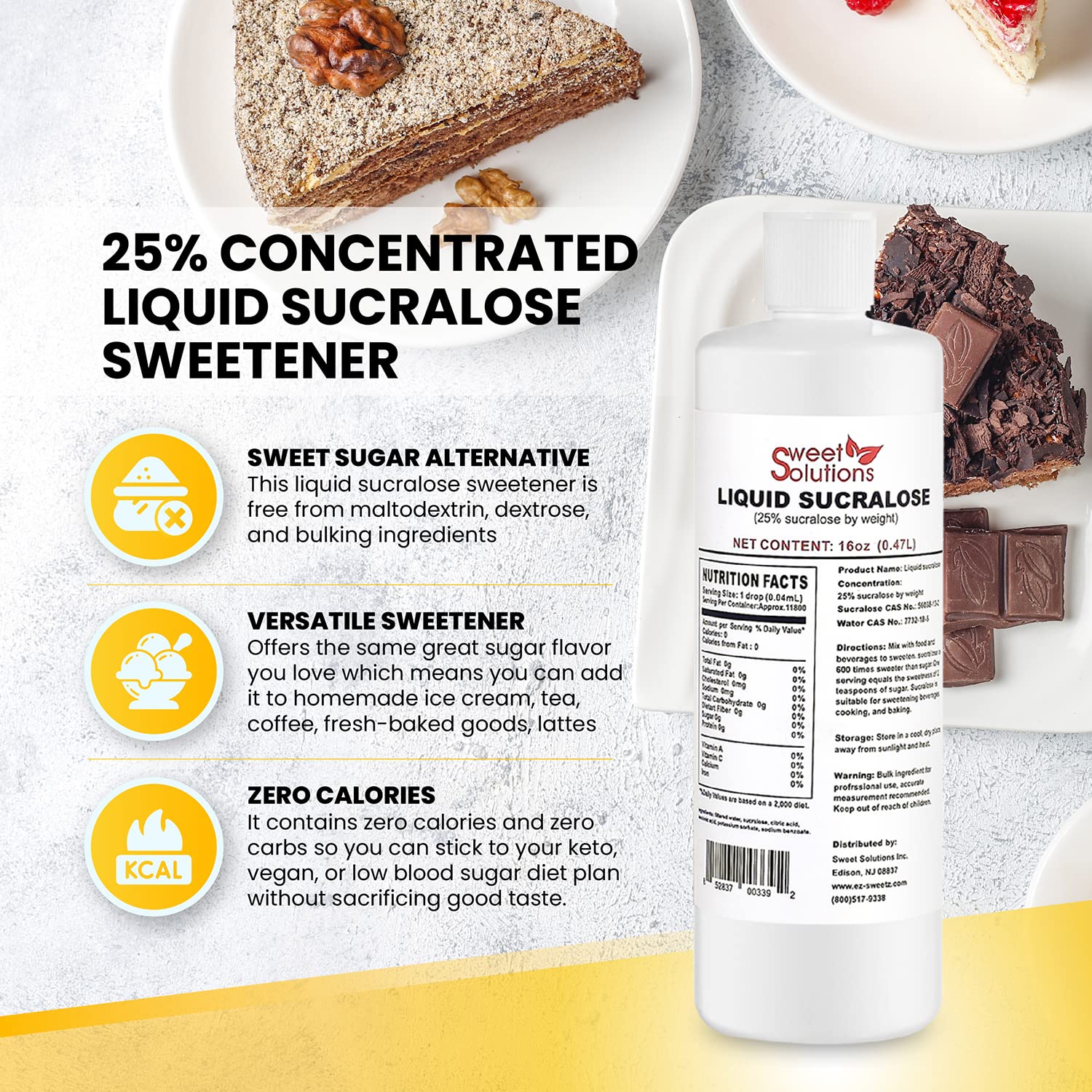 EZ-Sweetz in a kitchen scene for versatile use in drinks and pastries.