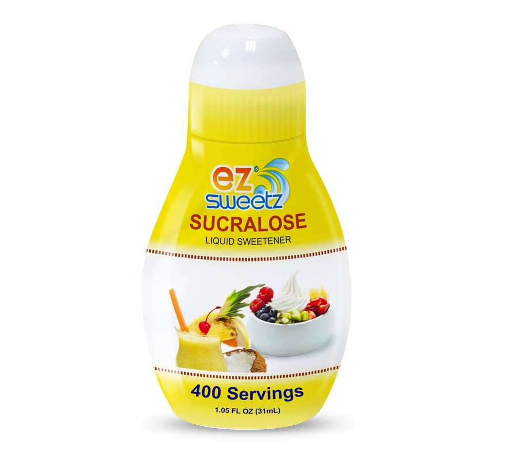 EZ-Sweetz two-pack bottles on countertop for everyday sugar-free sweetness.
