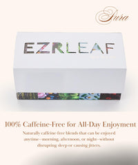 EZR LEAF pyramid bags close-up highlighting premium infusions for a soothing brew