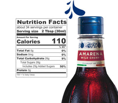 Pourable Fabbri Amarena Cherry syrup enhances cocktails and Italian sodas.